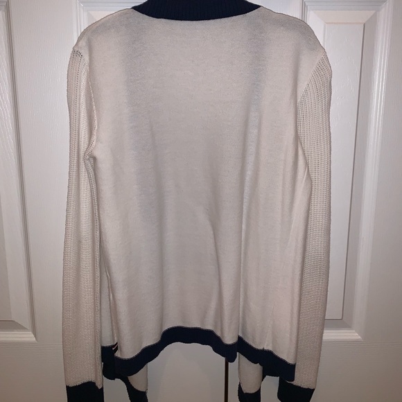 Tommy Hilfiger white and navy cardigan - Picture 2 of 2